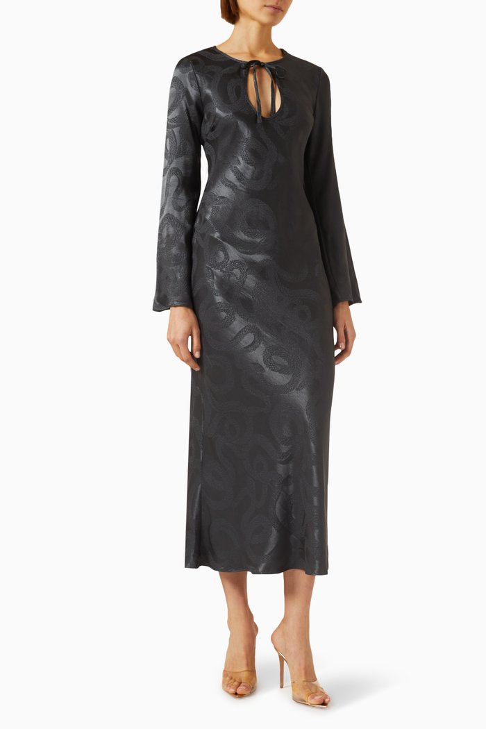 

Maeve Snake Dress in Jacquard, Grey