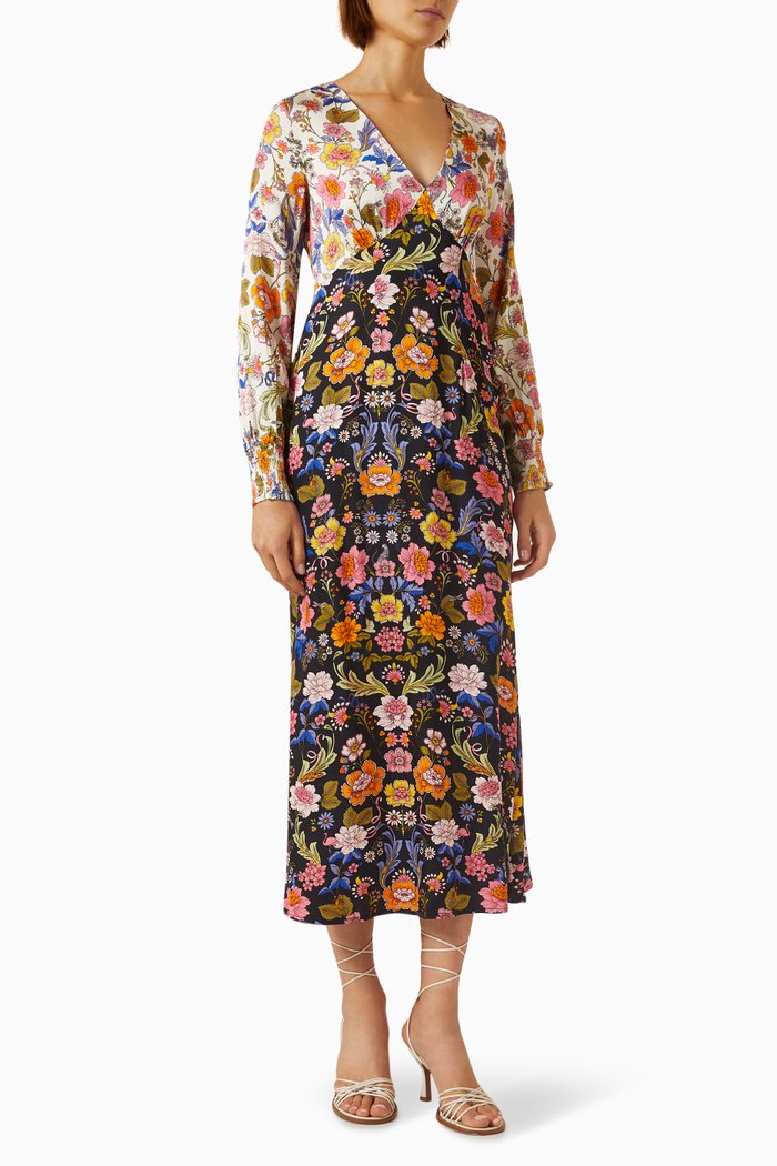

Louella Midi Dress in Viscose, Multicolour