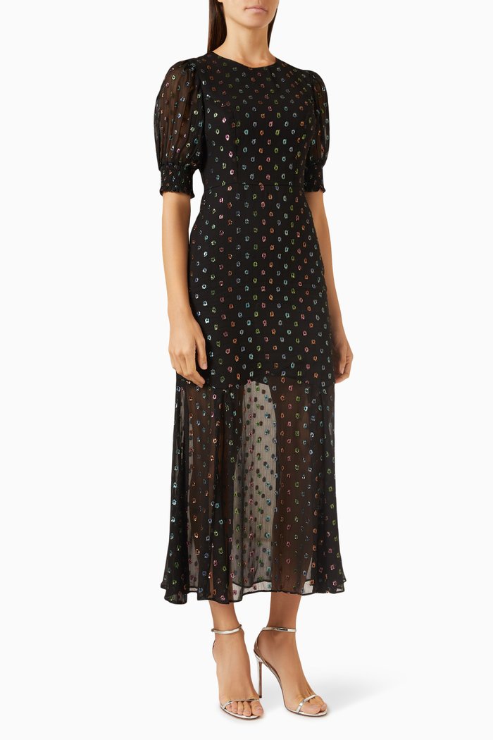 

Rosa Dobby Dress, Black