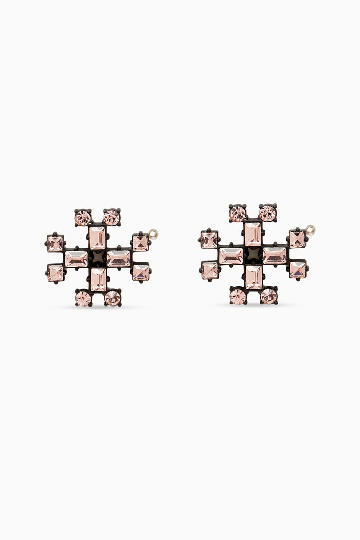 

Crystal Stud Earrings, Black