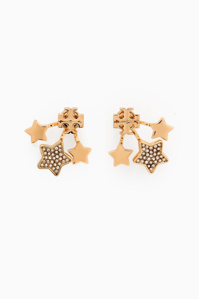 

Kira Shooting Star Crystal Earrings in Gold-plated Brass