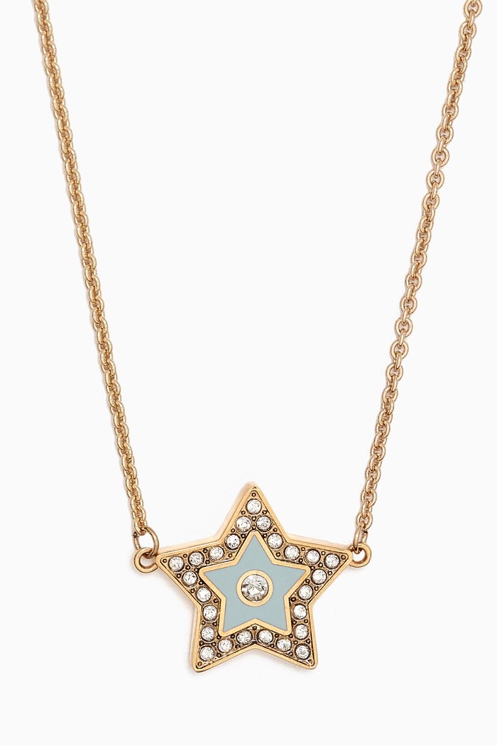 

Kira Star Pendant Necklace in 18kt Gold-plated Brass