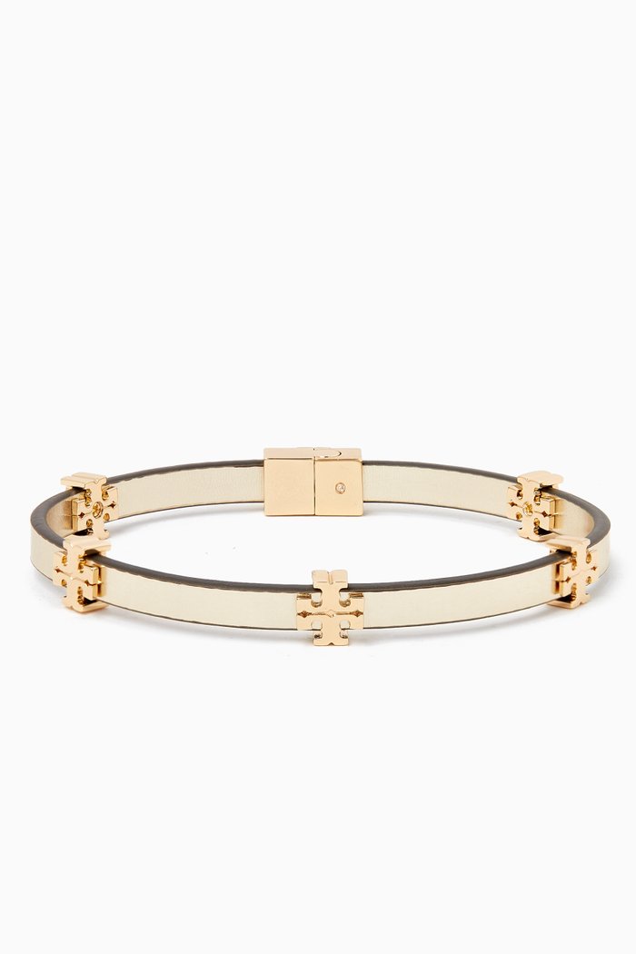 

Eleanor Bracelet in 18kt Gold-plated Brass & Leather