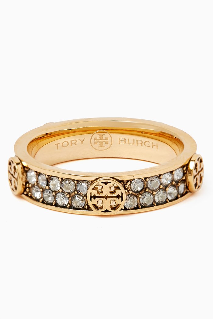 

Miller Stud Crystal Ring in Stainless Steel, Gold