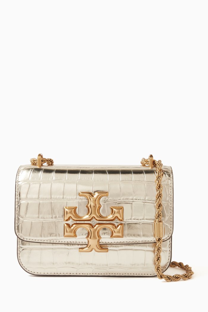 

Small Eleanor Bag in Croc-embossed Leather, White