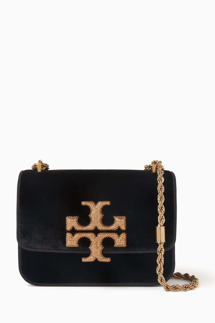 

Small Eleanor Bag in Velvet, Black
