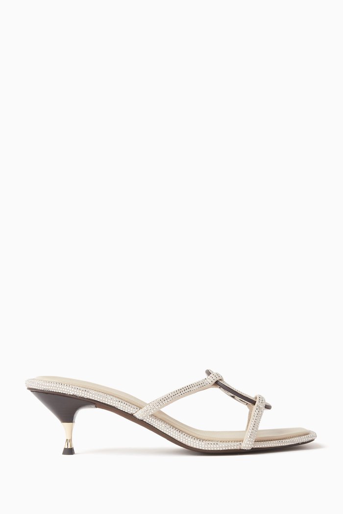 

Miller Pavé Bombé 55 Sandals in Suede, Grey