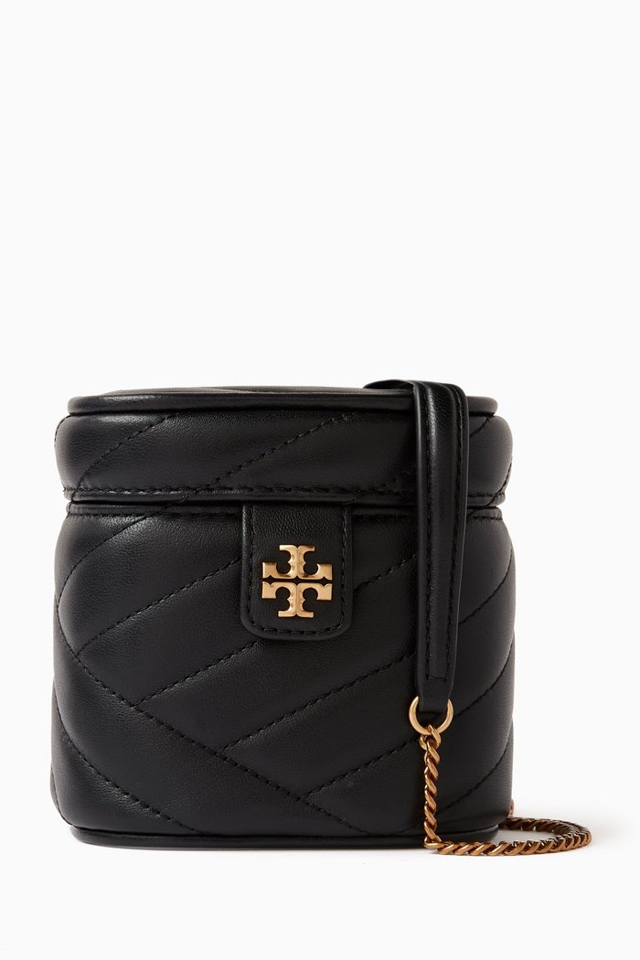 

Mini Kira Vanity Case Crossbody Bag in Leather, Black
