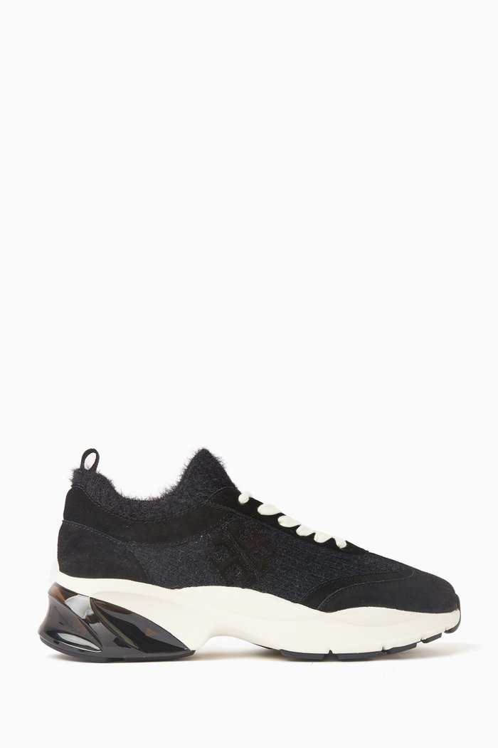 

Good Luck Sneakers in Mohair & Suede, Black