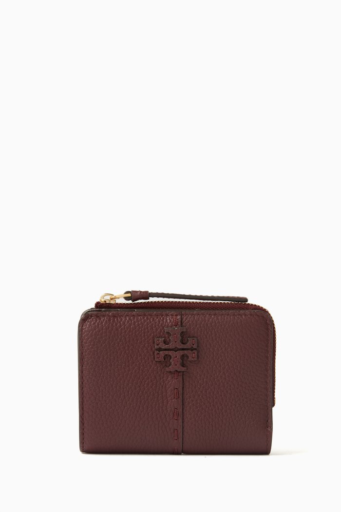 

McGraw Bi-Fold Wallet in Leather, Red