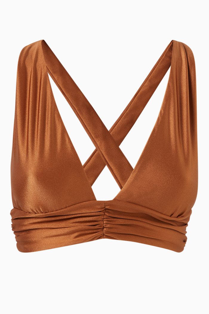 

Capri Bikini Top, Brown