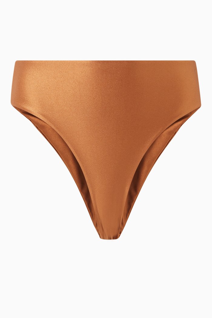 Incline High-rise Bikini Briefs in Lycra-blend, Brown