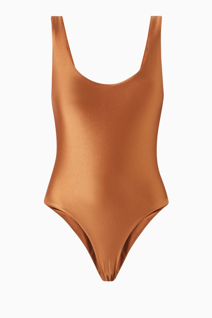 

Contour One-piece Swimsuit in Lycra-blend, Brown