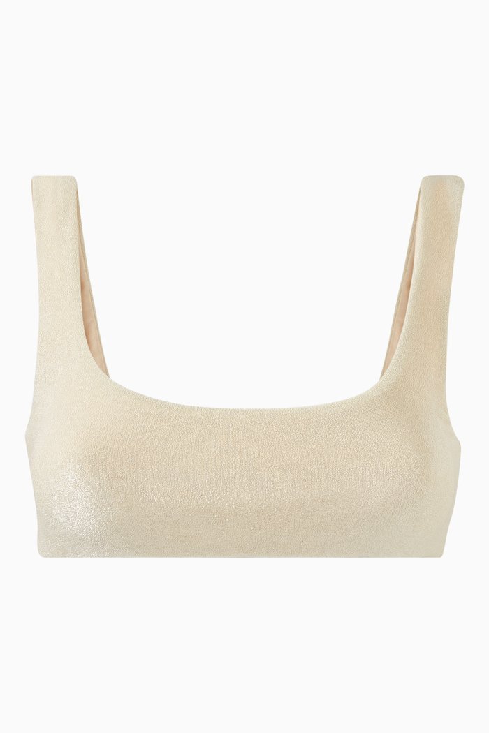

Rounded Edges Bikini Top, Neutral