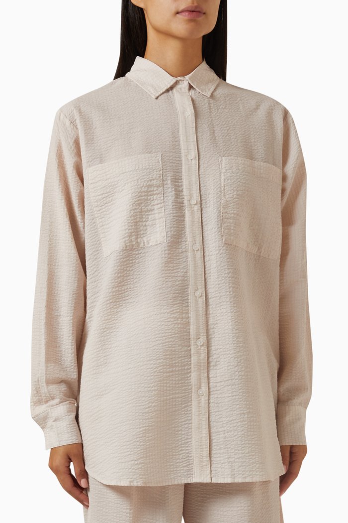 

Mika Top in Textured-cotton, Neutral
