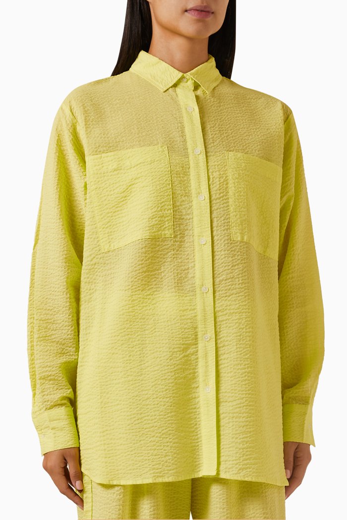 

Mika Top in Textured-cotton, Yellow