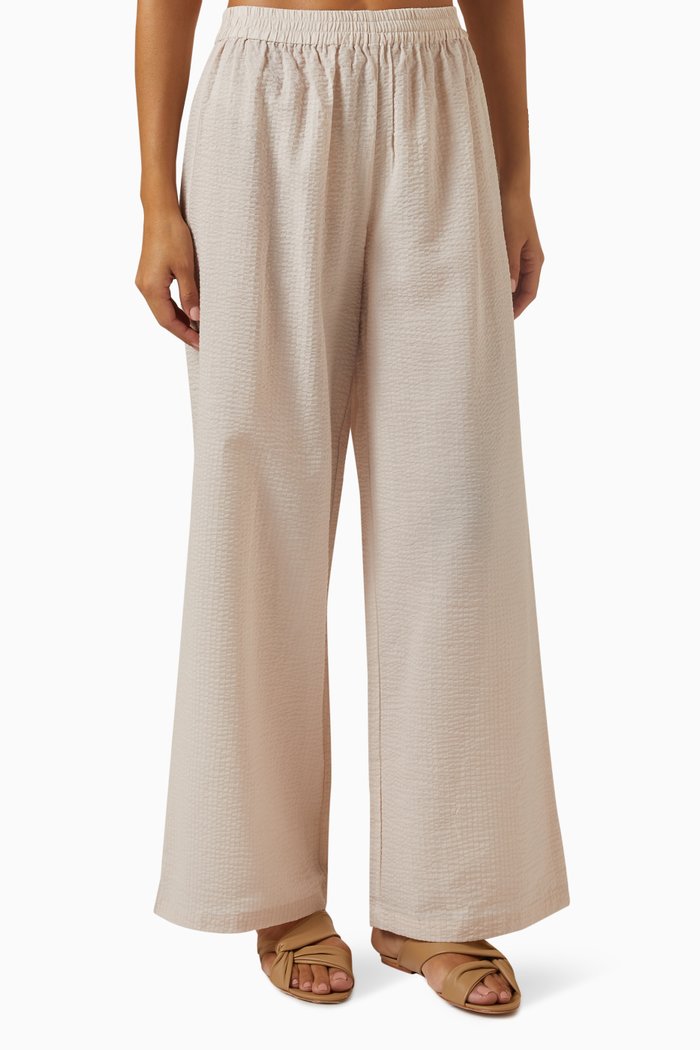 

Mika Pants in Textured-cotton, Neutral