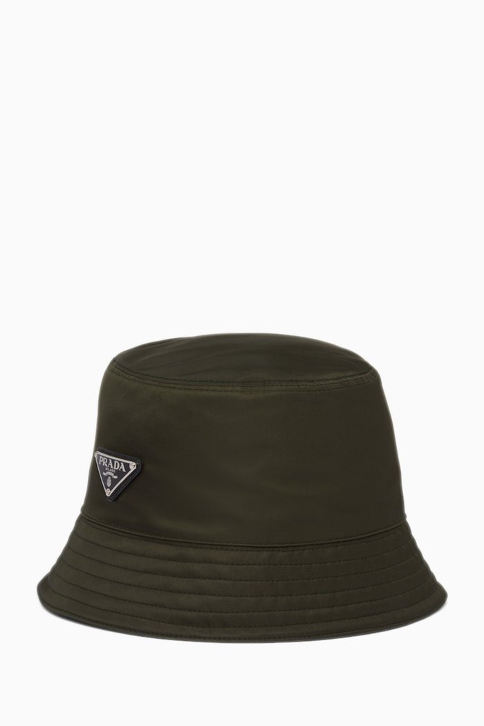

Triangle Logo Bucket Hat in Re-Nylon, Green