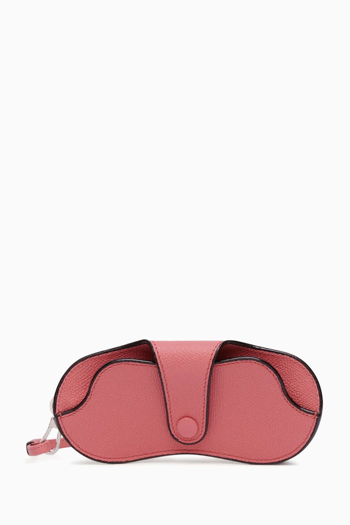 

Glasses Case in Millepunte Calfskin Leather, Pink