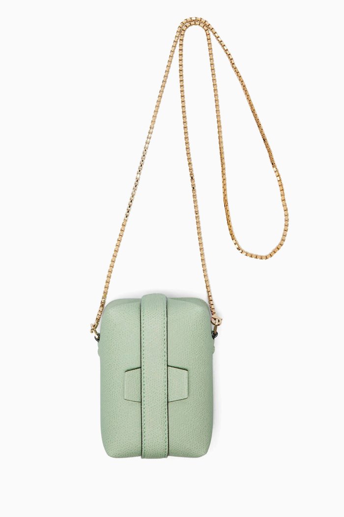 

Tric Trac Crossbody Nano Bag in Millepunte Calfskin Leather, Blue