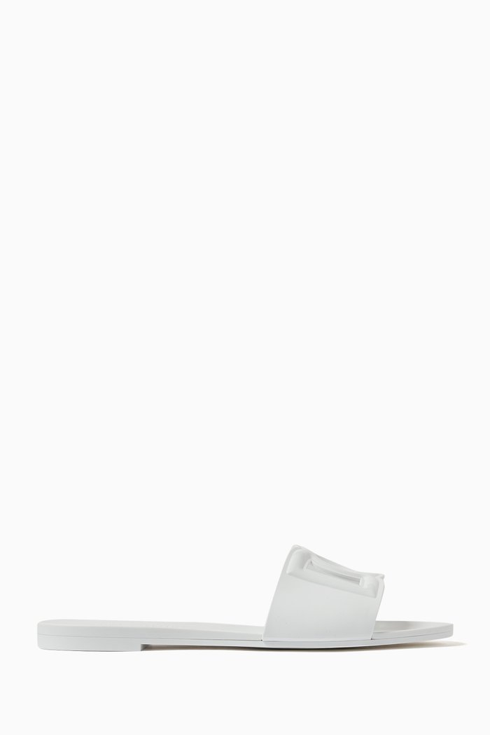

Bianca Logo Slides in Rubber, White