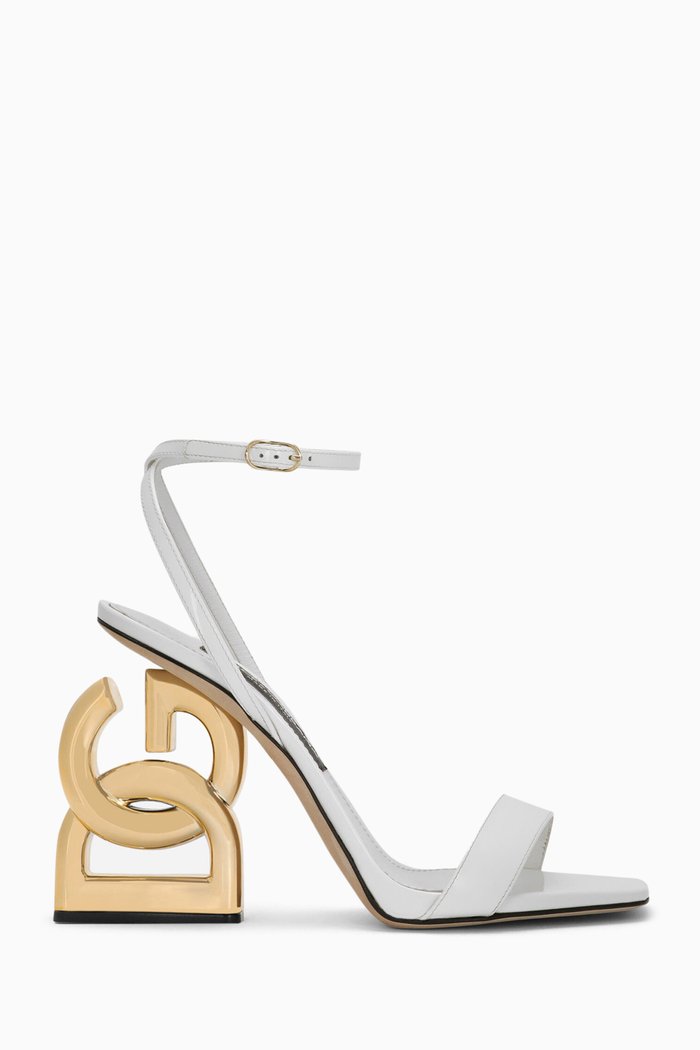 

Keira DG 105 Sandals in Patent Leather, White