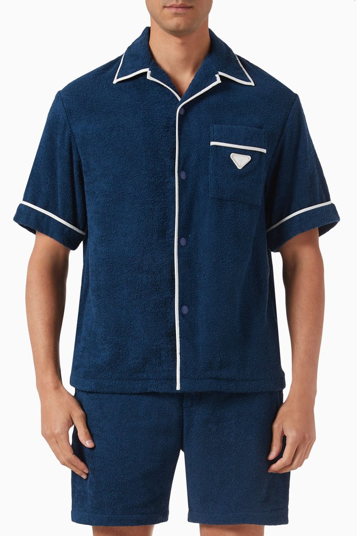 

Bowling Logo Shirt in Cotton, Blue