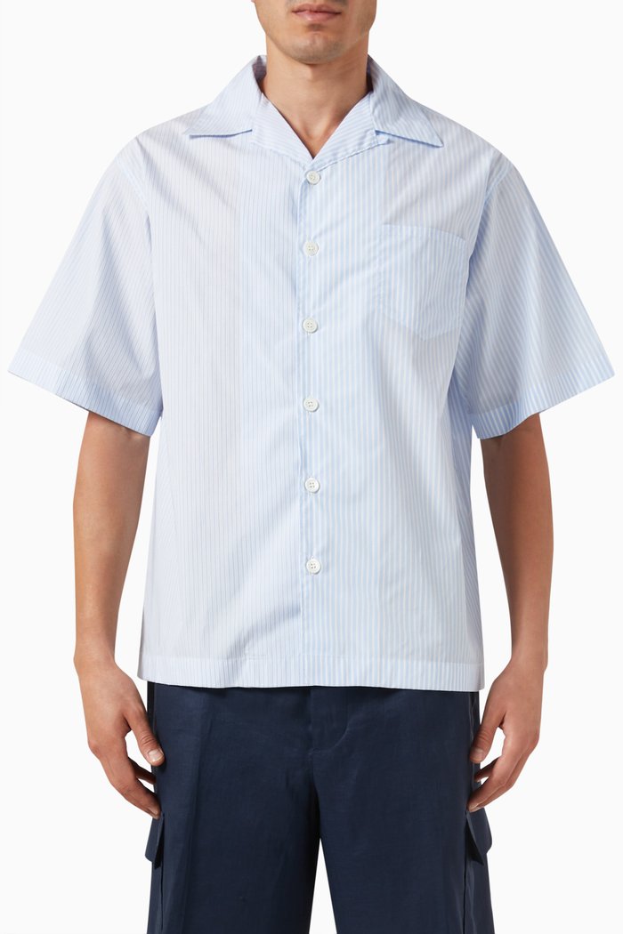 

Bowling Shirt in Cotton, Blue