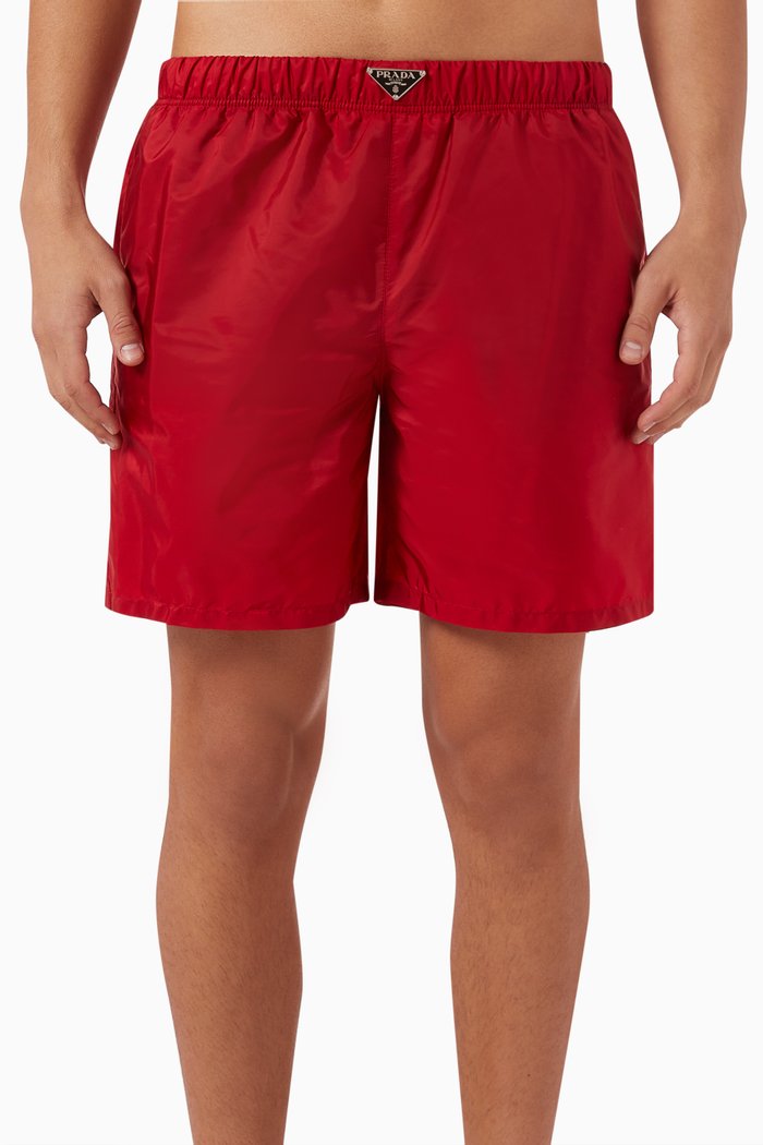 

Swim Shorts in Recycled Nylon, Red