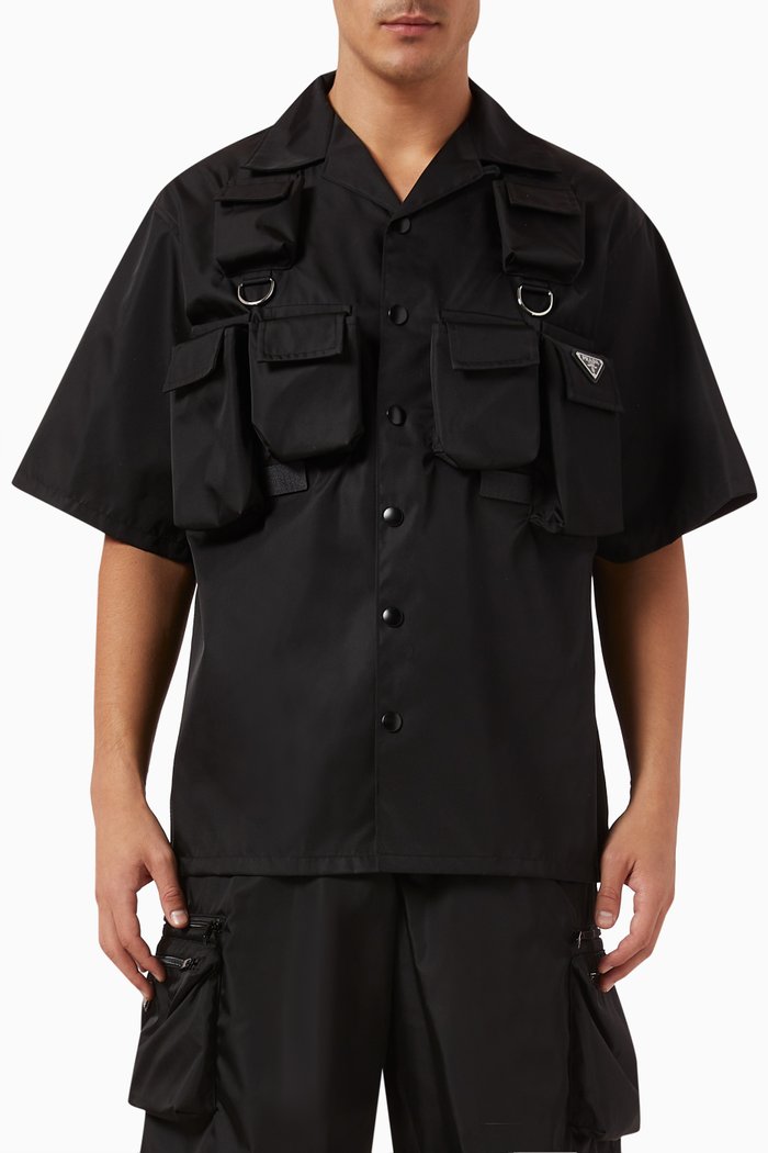 

Reporter Shirt in Re-Nylon, Black
