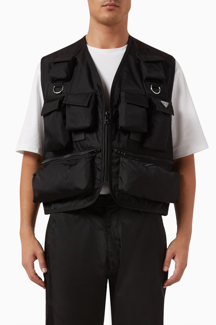Reporter Vest in Re-nylon, Black