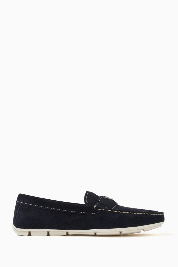 

Driving Shoes in Suede, Blue