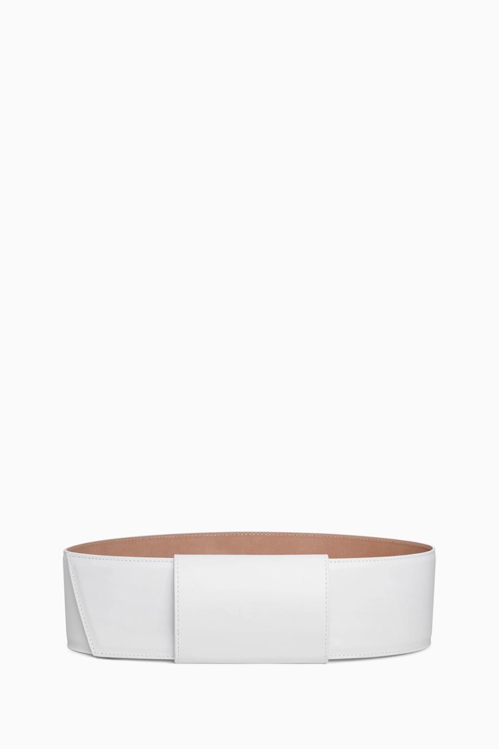 

Slide Belt in Leather, White