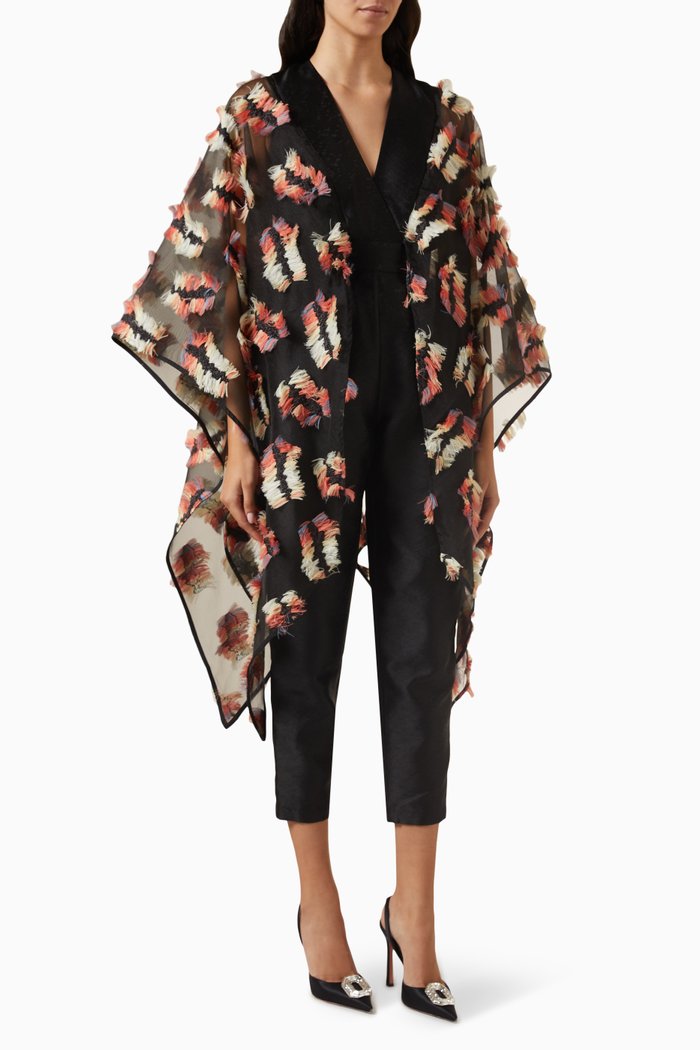

Tinsel Cape Jumpsuit in Polyester, Multicolour