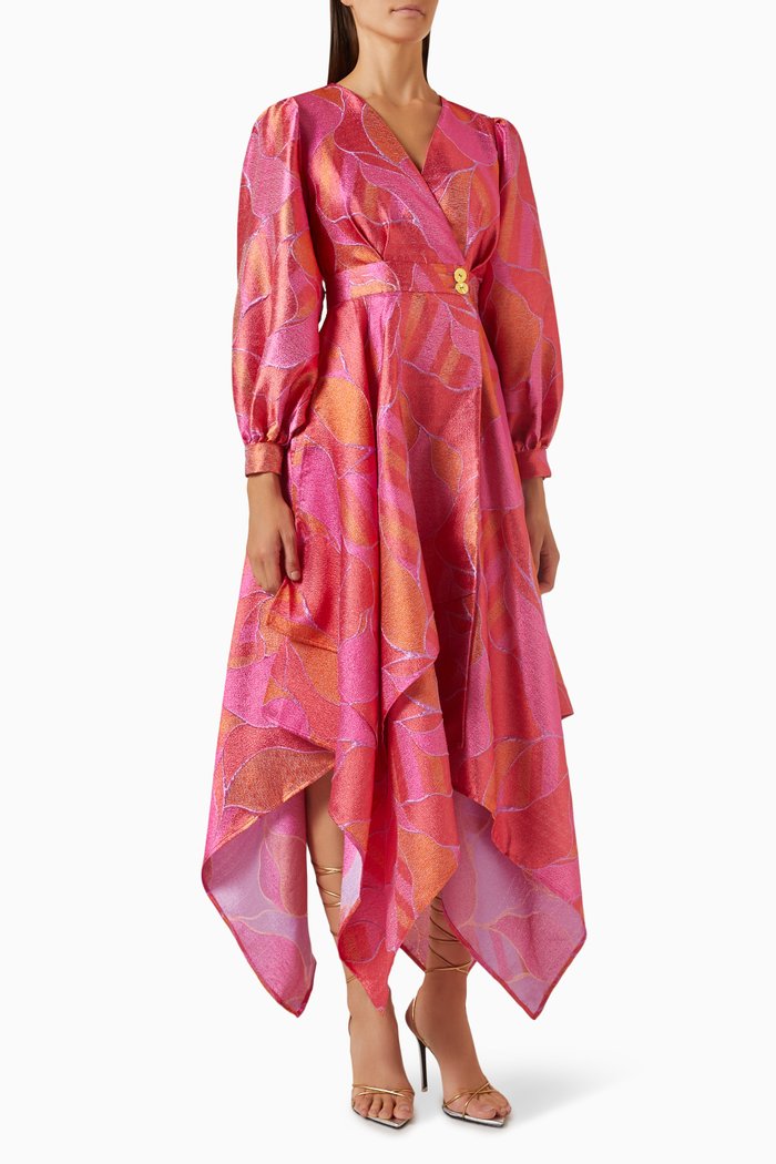 

Asymmetrical Printed Maxi Dress, Multicolour