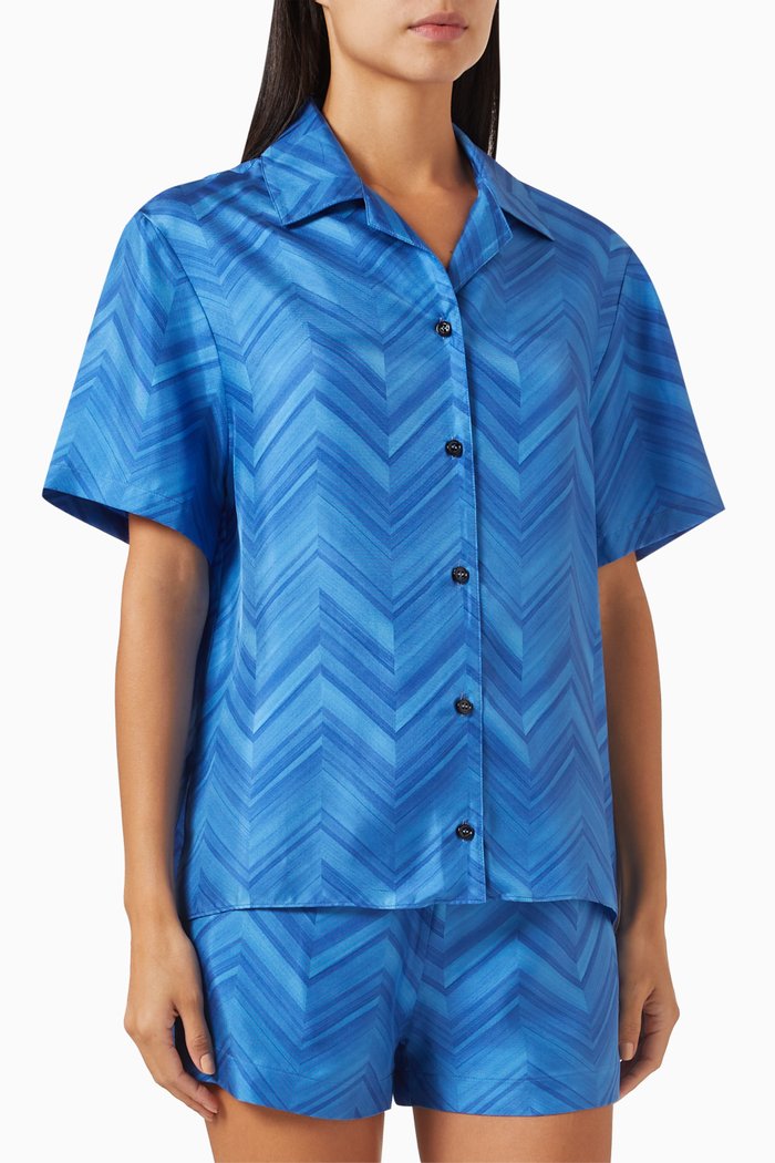 

Zigzag Short Pyjama Set, Blue