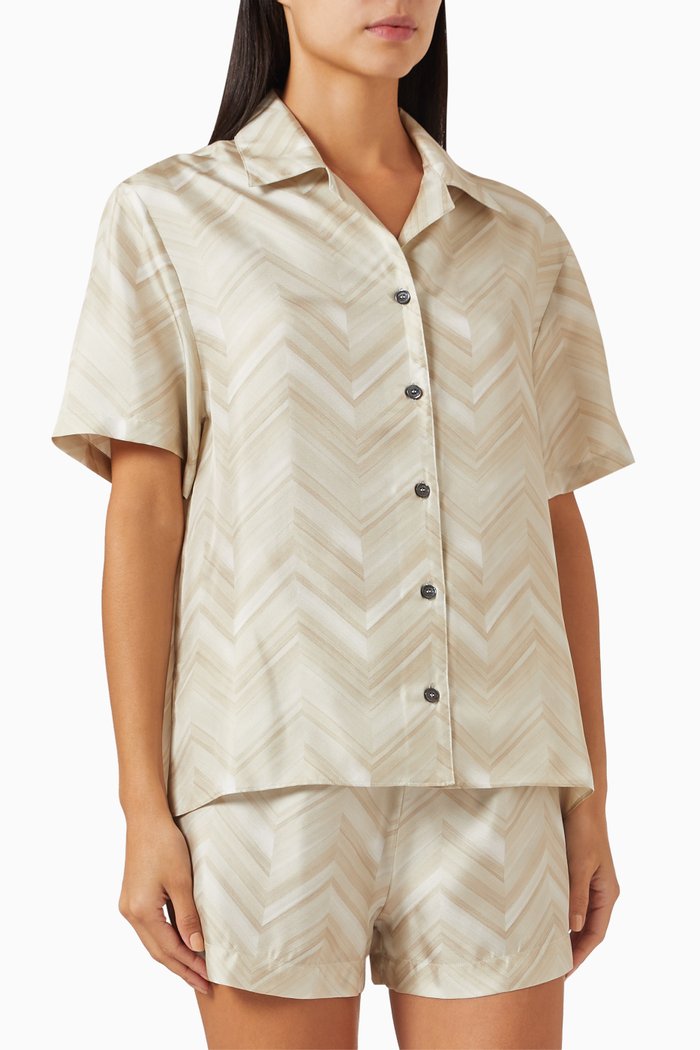 

Zigzag Short Pyjama Set, Neutral