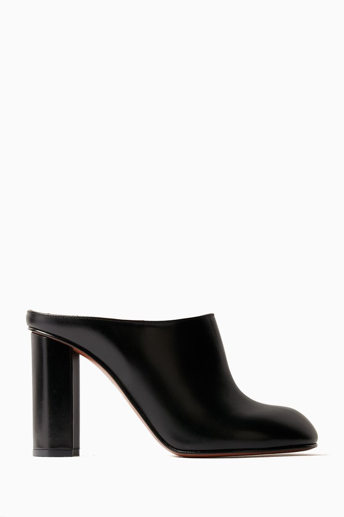 

Babylone 90 Mules in Calfskin, Black