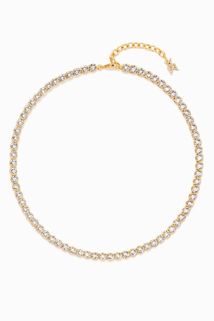 Crystal Tennis Necklace, White