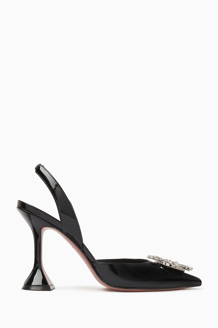 

Begum 95 Slingback Pumps in Patent Leather, Black