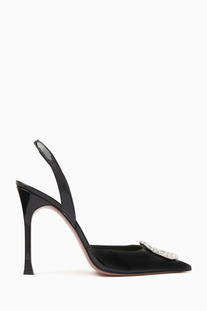 Camelia 105 Slingback Pumps in Patent Leather, Black