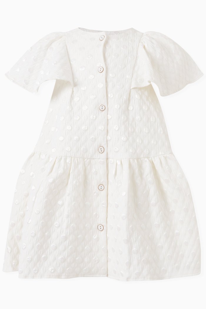 

Polka Dot Buttoned Dress, Neutral