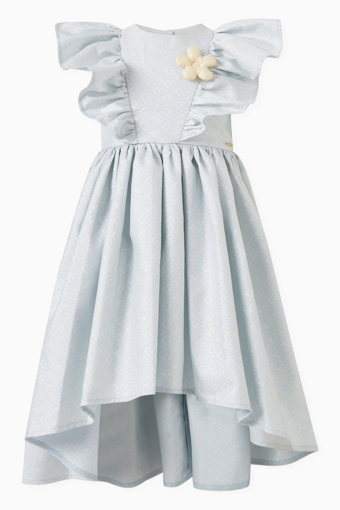 

Floral Appliqué Dress, Blue