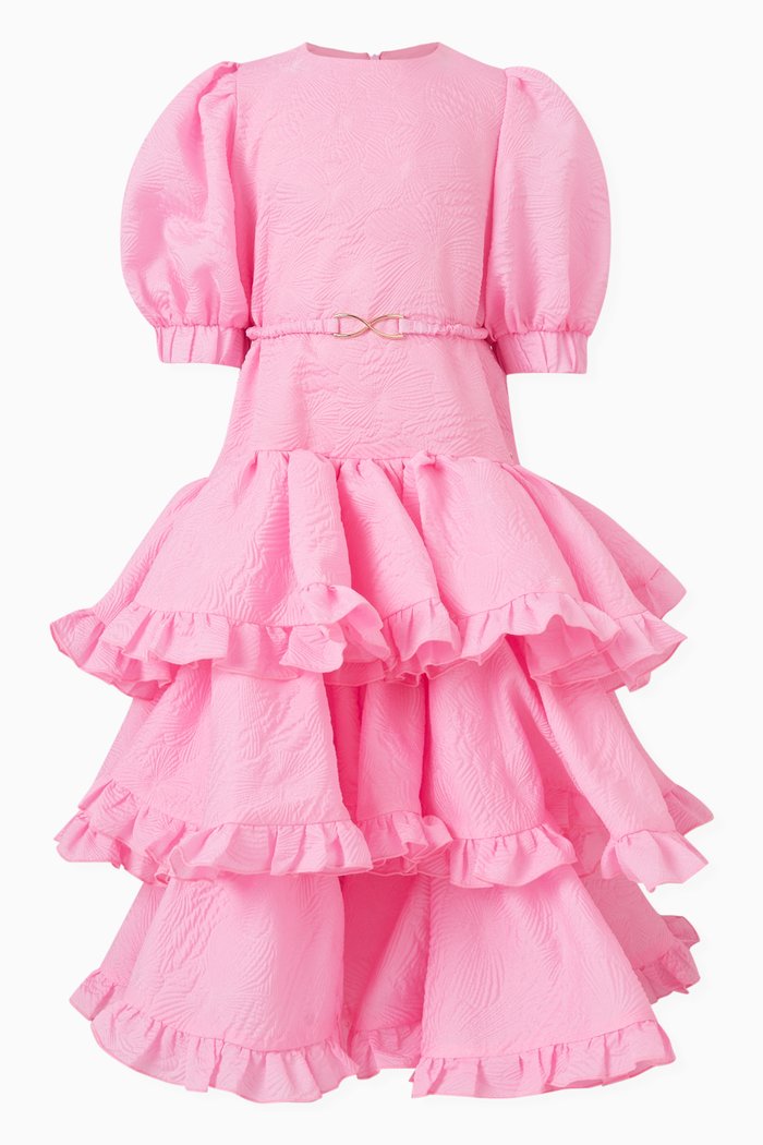 

Tiered Skirt Dress, Pink