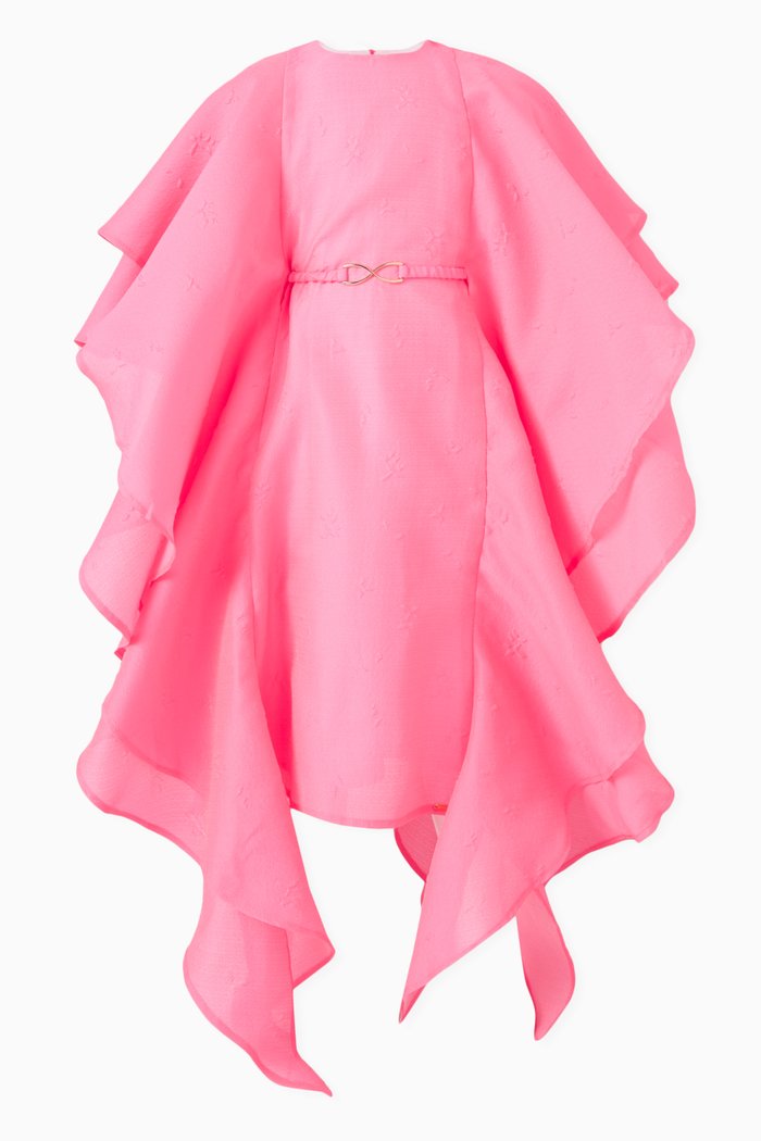 

Flowy Cape Sleeve Dress, Pink