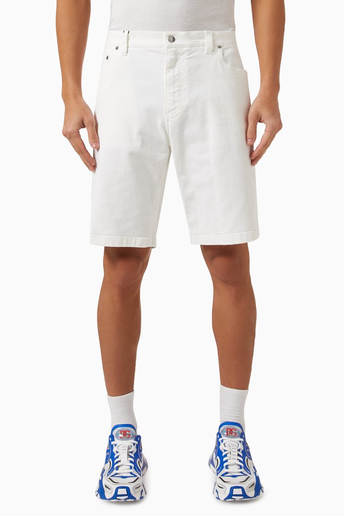 

Five-pocket Shorts in Stretch-denim, White