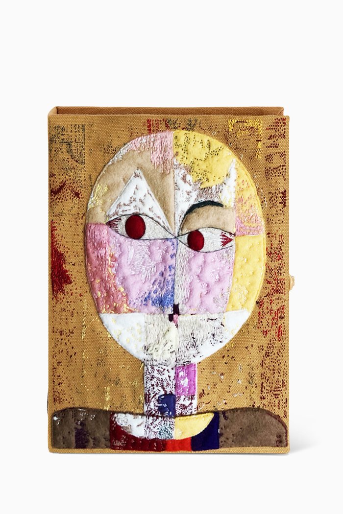 

Paul Klee Book Clutch in Silk & Felt, Neutral