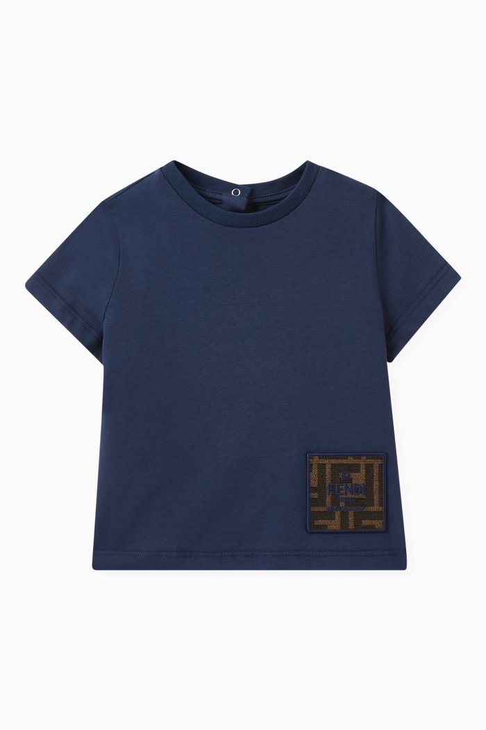 

Logo-patch T-shirt in Cotton, Blue
