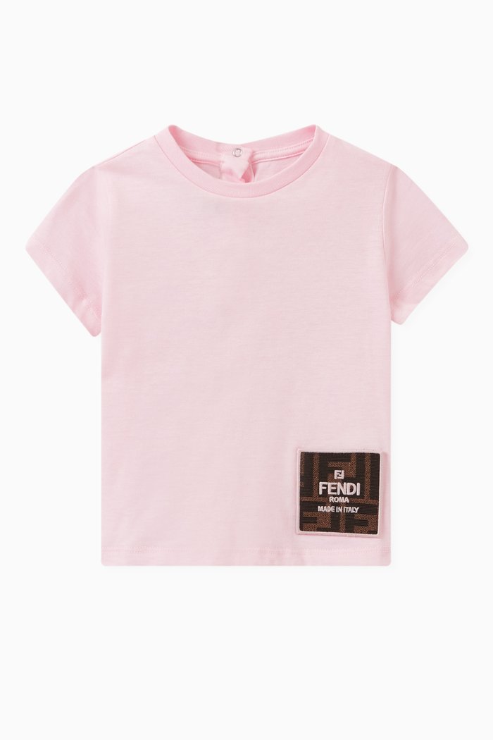 

Logo-patch T-shirt in Cotton, Pink