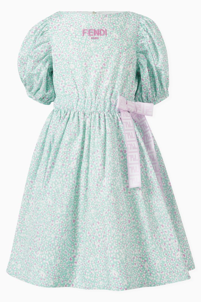 

Multicolour Dress in Poplin, Blue
